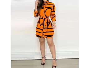 Dámske oblečenie - šaty - dámske košeľové šaty v oranžovej farbe na zaväzovanie - letné šaty - dámske šaty - košeľové šaty