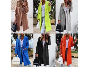 Dámske oblečenie - kabát - zimný kabát s gombíkom a vreckami - nadmerné veľkosti - dámske zimné kabáty - dámske kabáty