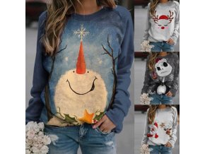 Dámske oblečenie - mikiny - dámska mikina s vianočnými potlače - dámske mikiny - nadmerné veľkosti - vianoce - zima
