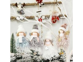 Dekorácie - vianočné dekorácie - vianočné závesný anjelikovia - vianočné ozdoby - anjel - vianoce