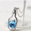 Dárky pro ženy- šperky, řetízek s přívěškem- srdce více barev (Barva Tmavě modrá)