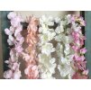 Dekorace- umelé kvety vhodné na svadbu, oslavy, záhradu 120 cm- 4 farby (Farba Biela)