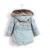 Detské oblečenia- kabát pre dievčatá modrý a růžový- VÝPREDAJ SKLADU (Farba Modrá, Velikost 100)