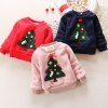 Dětské oblečení- hřejivý zimní svetr pro chlapce a dívky s Vánočním motivem - VÝPRODEJ SKLADU (Barva Růžová, Vel 4 roky)