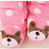 Dětské oblečení- overal zimní kojenecký růžový s puntíky- VÝPRODEJ SKLADU (Vel 9m)