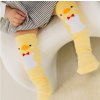 Dětské oblečení- roztomilé dlouhé ponožky se zvířátky hnědé, žluté, modré (Barva Hnědá, Vel S)