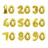 Fóliové balóniky s desatinnými číslami zlaté vhodné na narodeniny, párty (Barva 10)