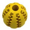 Hračka pro psa - míček pro psy čistící zuby - gumové odolné psí hračky levně (Velikost: S, Barva: žlutá)