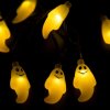 Jesenné dekorace- LED svetelné Halloween dekorácie Duchové- v troch farbách (Farba Biela)