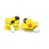 Originální náušnice květiny DIY výrobky bižuterie doplňky (Barva: žlutá)