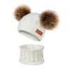 Pre deti- detské zimné čiapočky - štýlový set čiapka + nákrčník 12 farieb (Farba Béžová s béžovou)