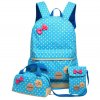 Pro děti- dívčí školní set botah, taška přes rameno, taška na cennosti více barev- Vhodný jako dárek k Vánocům (Barva Tmavě modrá)