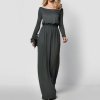 Pre ženy dámske oblečenie dámske šaty maxi šaty - štýlové jesenné maxi šaty (Farba Čierna, Velikost S)