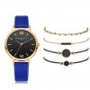 Pre ženy- Dámske štýlové hodinky set s náramky viac farieb- Darčeky pre ženy a dievčatá (Farba Béžová)