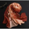 Pre ženy- Elegantná dámska dvojfarebná šatka s kvetinovým vzorom v jesenných farbách- Tip na darček (Varianta 5)