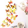 Motýlí dekorace na zeď -12ks- různé barvy - SLEVA 60% (Barva Žlutá)