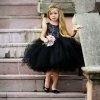 Společenské elegantní plesové šaty tylové pro dívky černé (Vel 5 let)