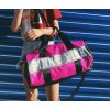 Športová taška s úložným priestorom na topánky- šedá, ružová (Farba Růžová)
