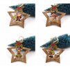 Vánoční dekorace- dřevěné Vánoční ozdoby hvězdy na stromeček 4ks (Varianta: MIX)