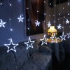 Vánoční dekorace - LED světelný řetěz - velké hvězdy 2m/12ks více barev (Barva Bílá)