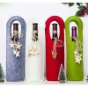 Vánoční inspirace- Dárkový obaly na víno více barev, Vánoční dekorace- VÝPRODEJ SKLADU (Barva Zelená)