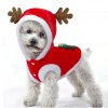 Vianočné červený obleček sob pre malé psy a mačky- Pre domácich miláčikov (Velikost L)