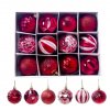 Vianočné dekorácie, ozdoby- Sada krásnych vianočných gulí- 12ks (Farba Červená)