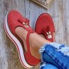 Dámske topánky- Dámske letné topánky na kline so strapcami viac farieb