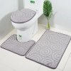 Kúpeľňa - záchod - ruža - kúpeľňové predložky - kúpeľňové predložky set s 3D vzorom špirály