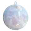 Vianoce - vianočné dekorácie - vianočné ozdoby - plastová guľa s farebným perím v balení 3 ks - dekorácia - rôzne veľkosti