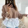 Dámske oblečenie-Dámske svetre - dámsky sveter s košeľou - dámske košele - dámska blúzka