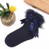 Detské oblečenie - ponožky - detské roztomilé ponožky s čipkou a mašľou - detské ponožky - výpredaj skladu