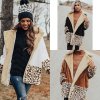 Oblečenie - kabáty - jesenné plyšový kabát s leopardím vzorom - dámske zimné kabáty - zimné kabáty - darček pre ženu