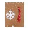 Vianoce - vianočné papierové taštičky so stuhou a ozdobou po 3ks - vianočné priania - vianočné darčeky