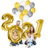 Dekorácie - dekoračné nafukovacie balóniky happy new year 40 cm - šťastný nový rok - silvester - výpredaj skladu