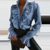 Oblečenie - blúzka - dámska elegantná blúzka s volánikmi - dámske blúzky - výpredaj skladu