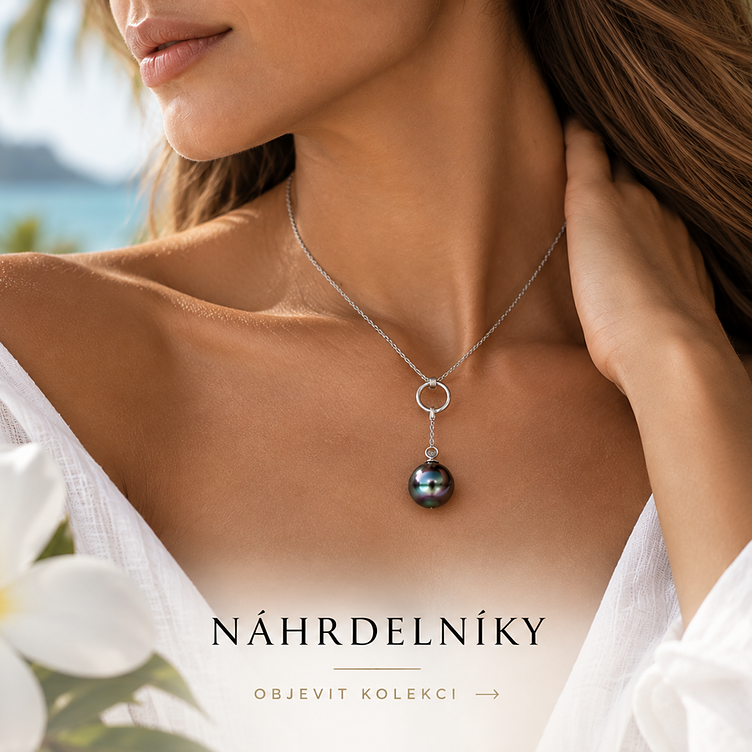 náhrdelníky perly, perlový náhrdelník, tahitské perly