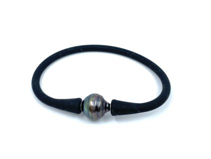 Perlový náramek s pravou tahitskou perlou černý