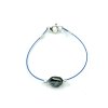 Dětský náramek s keshi perlou - modrý