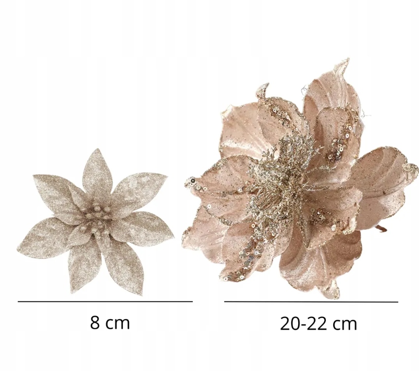 BETLÉMSKÁ HVĚZDA NA VÁNOČNÍ STROMEČEK KVĚTINY DEKORACE VÁNOČNÍ HVĚZDA 6 KS OZDOBA DEKORACE Počet kusů v balení 6 ks.