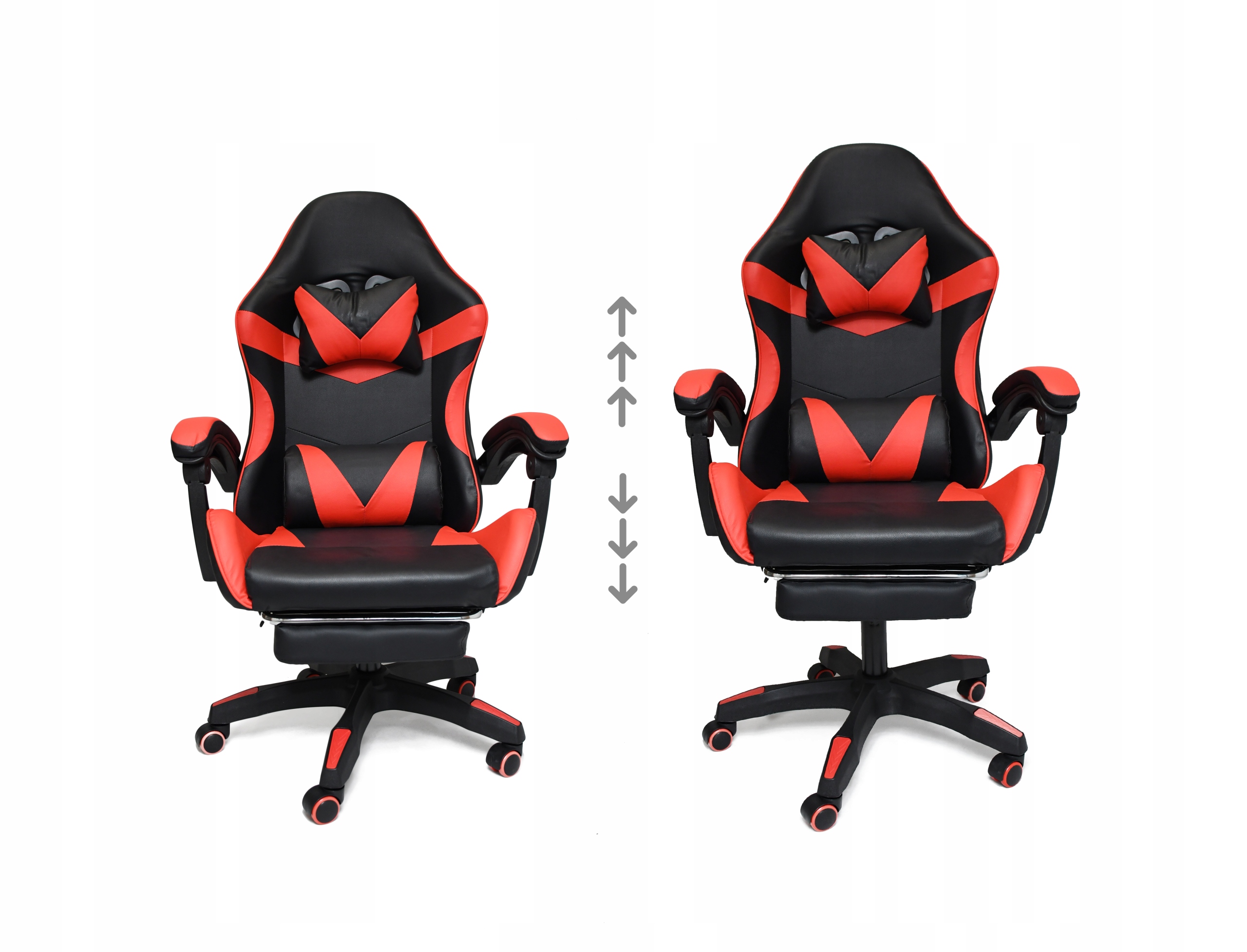 OTOČNÁ HERNÍ ŽIDLE PRO HRÁČE S ERGONOMICKOU PODNOŽKOU Model RED