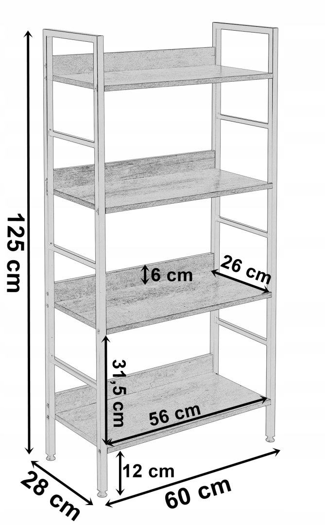 Kancelářský loftový regál VARBERG MODERN OAK Značka LoftInspired