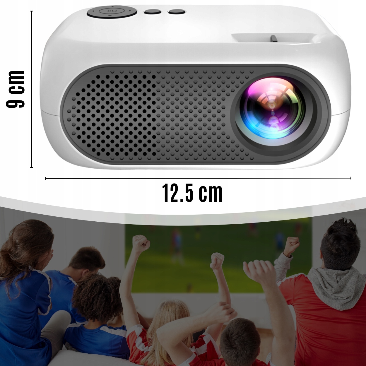 Projektor Mini Přenosný projektor Vysoká kvalita promítaného Full HD obrazu Značka žádná značka