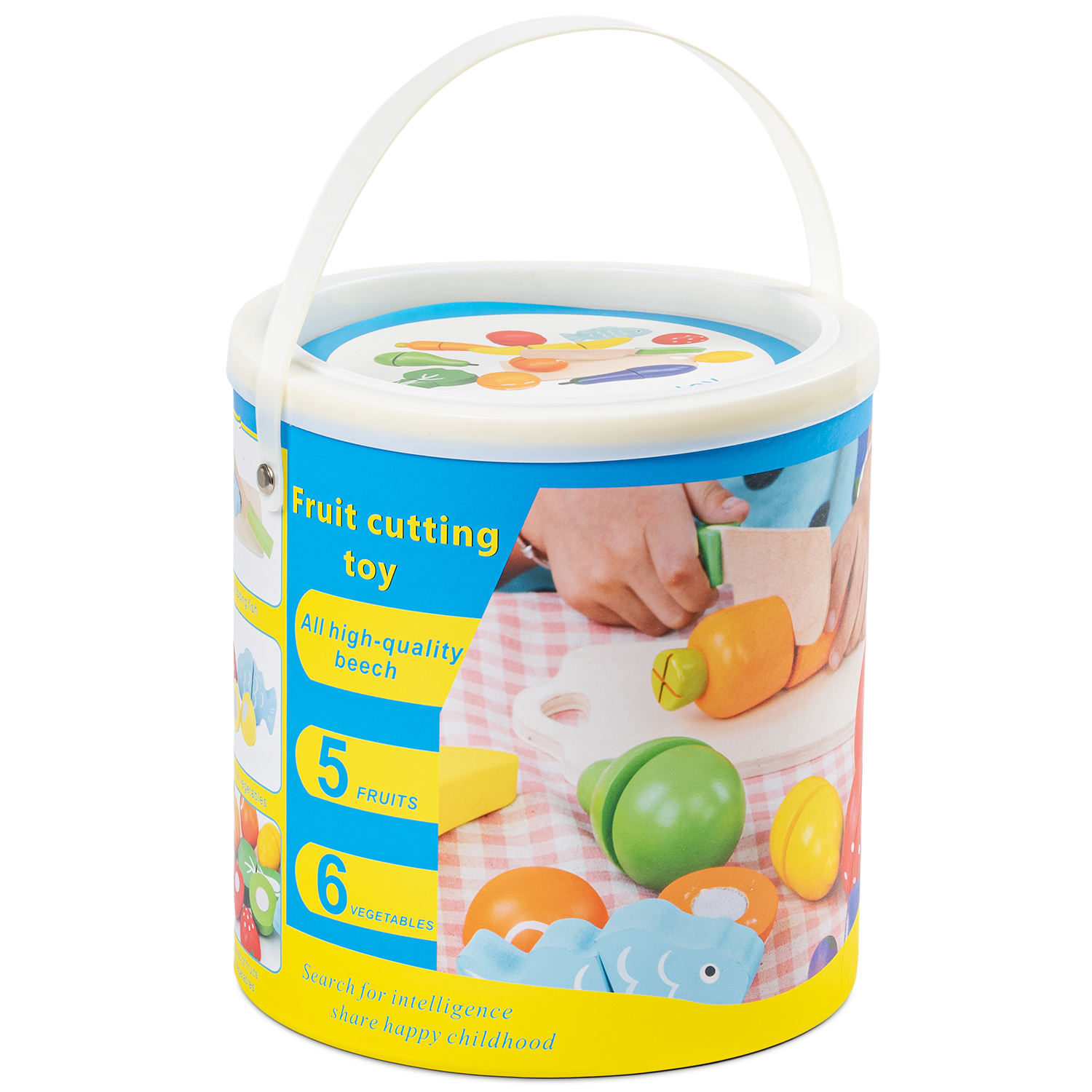 Dřevěný kráječ na ovoce a zeleninu NA SUCHÝ ZIP HRAČKA na suchý zip, dětská hračka, sada XXL Minimální věk dítěte 3