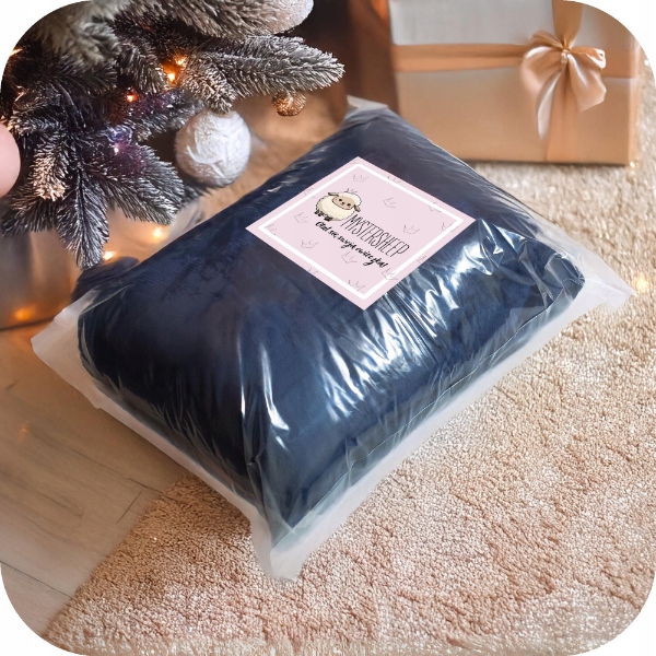 DEKA oversize mikina na kotníky Tlustá MIKINOVÁ DEKA XXL TMAVĚ MODRÁ Kožíšek Kapuce Rukáv dlouhý rukáv