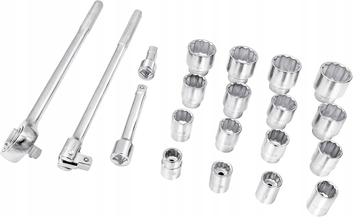 SADA NÁSTRČNÝCH KLÍČŮ NÁSTAVCE 3/4" 12HRANNÉ TIR 19-50MM 21el KUFR Kód výrobce G10111
