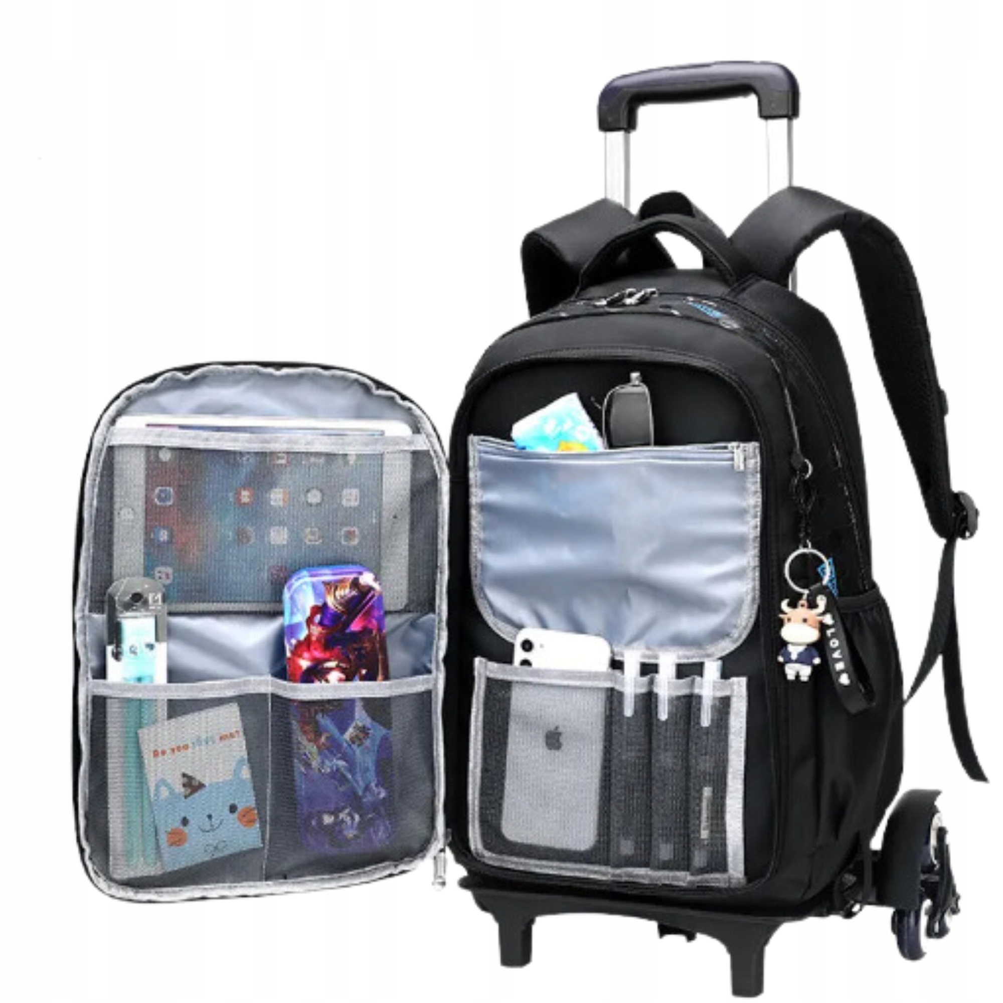 ŠKOLNÍ BATOH BATOH NA KOLEČKÁCH, RÁM PRO CHLAPCE, PROSTORNÝ, 1-3 KUSŮ Hlavní materiál akryl