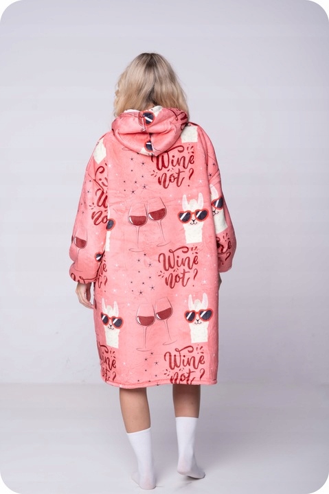 DEKA oversize mikina MIKINA MIKINOVÁ DEKA 2v1 XXL VÍNOVÁ VZOROVANÁ CHLUPAVÁ Deka EAN (GTIN) 5903867211495