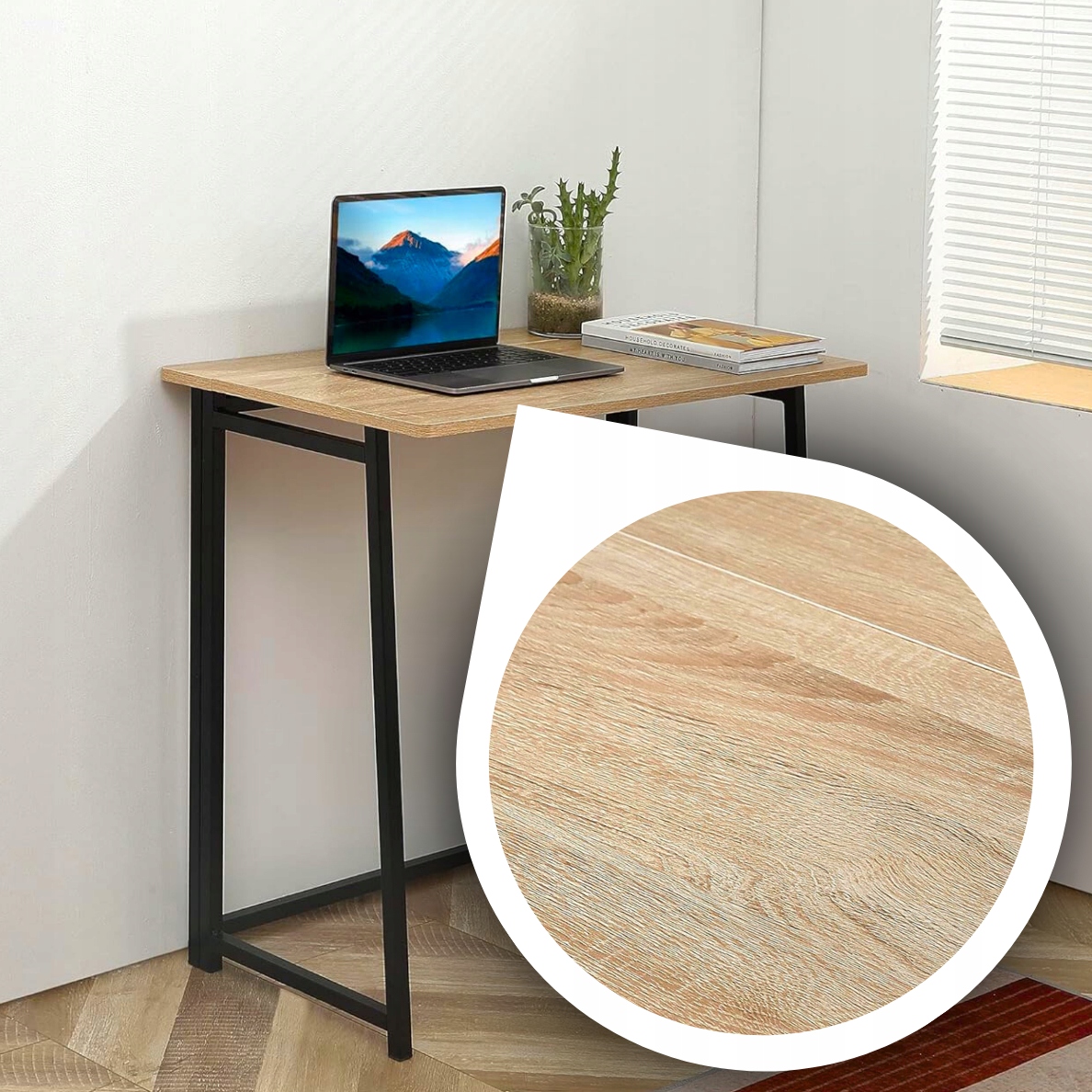 SKLÁDACÍ STŮL DO POKOJE, HNĚDÝ, MODERNÍ POČÍTAČOVÝ STŮL, UNIVERZÁLNÍ Určení kancelář pro dítě pracovna pokoj pokoj pro mládež