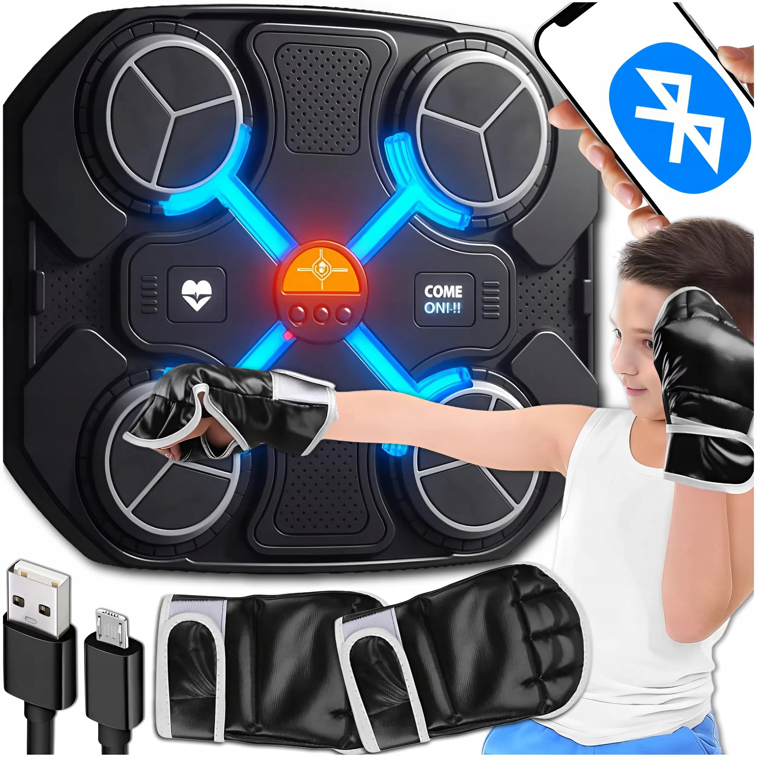 TRÉNINKOVÝ BOXOVACÍ STROJ NA STĚNU BLUETOOTH PRO DĚTI